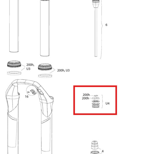 Upgrade Sealhead Kit ROCKSHOX SID 32 mm SID RLC haarukkaan A1(2017-2019)/RL B1-B2(2017-2019)/B4(2020+)