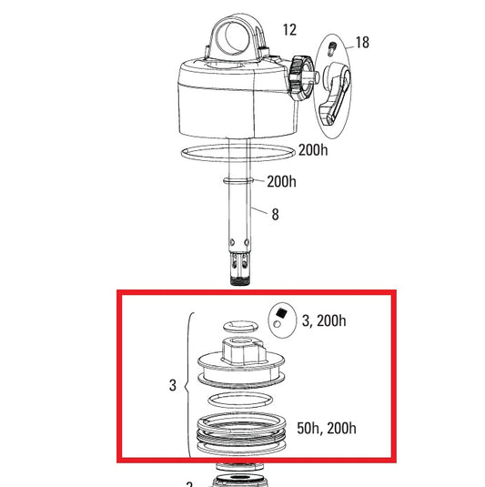 ROCKSHOX SEALHEAD mäntäsarja - deLUXE A1+ (2017+)