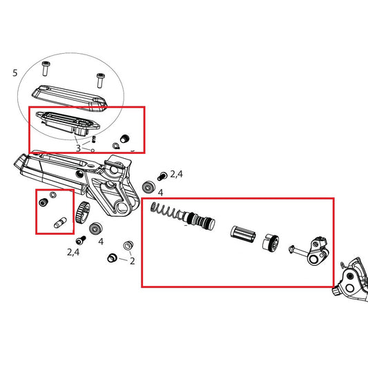 SRAM Code ULTIMATE/SILVER STEALTH C1 Sisäisen vivun osasarja