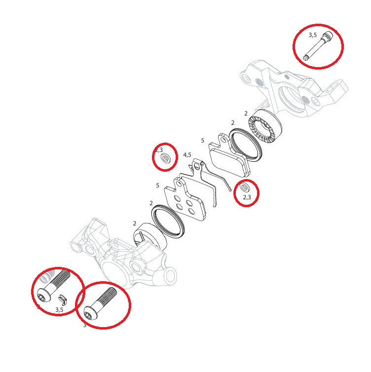 SRAM LEVEL TLM/ULT/SLV B1-satulan ruuvisarja