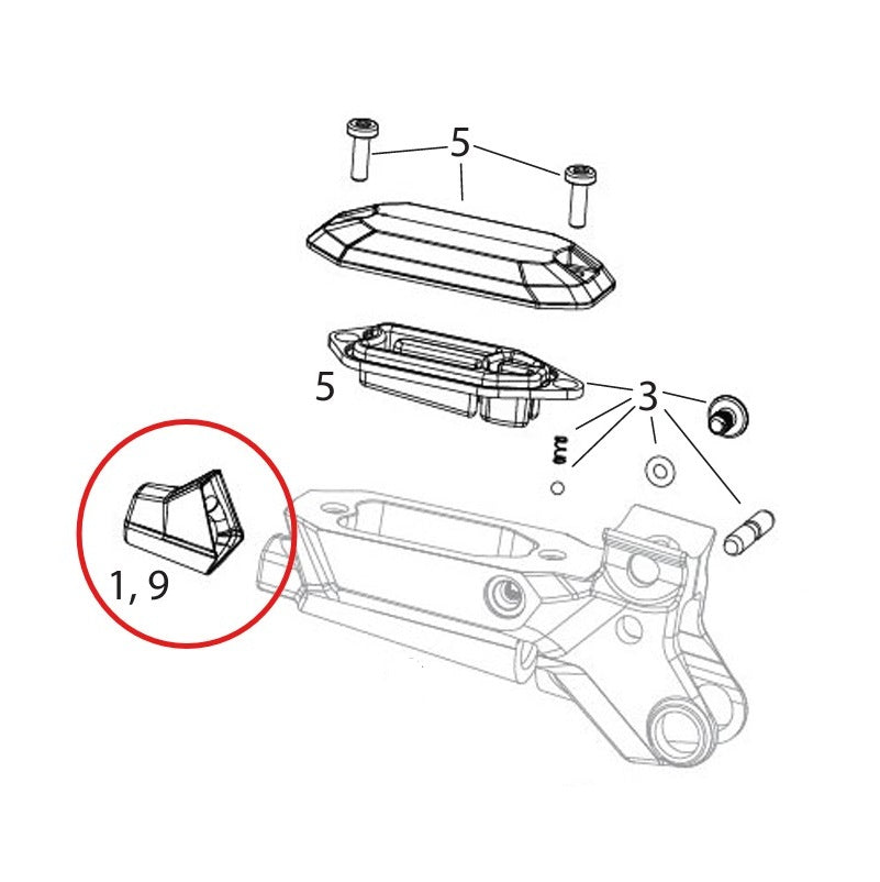 Jarruletkun suojus SRAM MAVEN Ultimate/hopea/pronssi (x2)