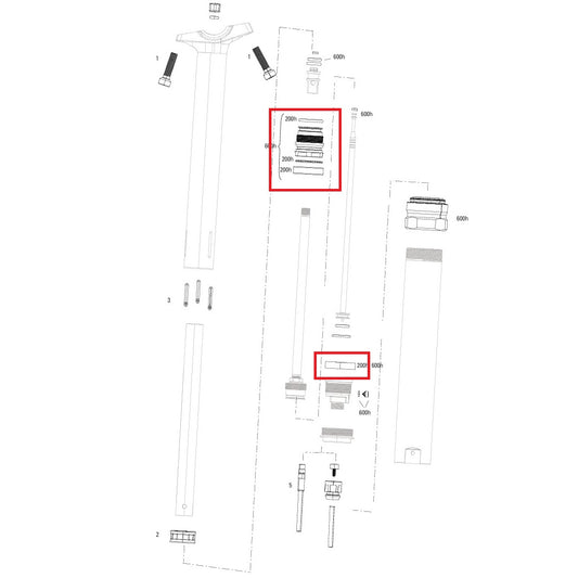 200 h/vuosi huoltosarja ROCKSHOX REVERB STEALTH C1-V2 (2020+)