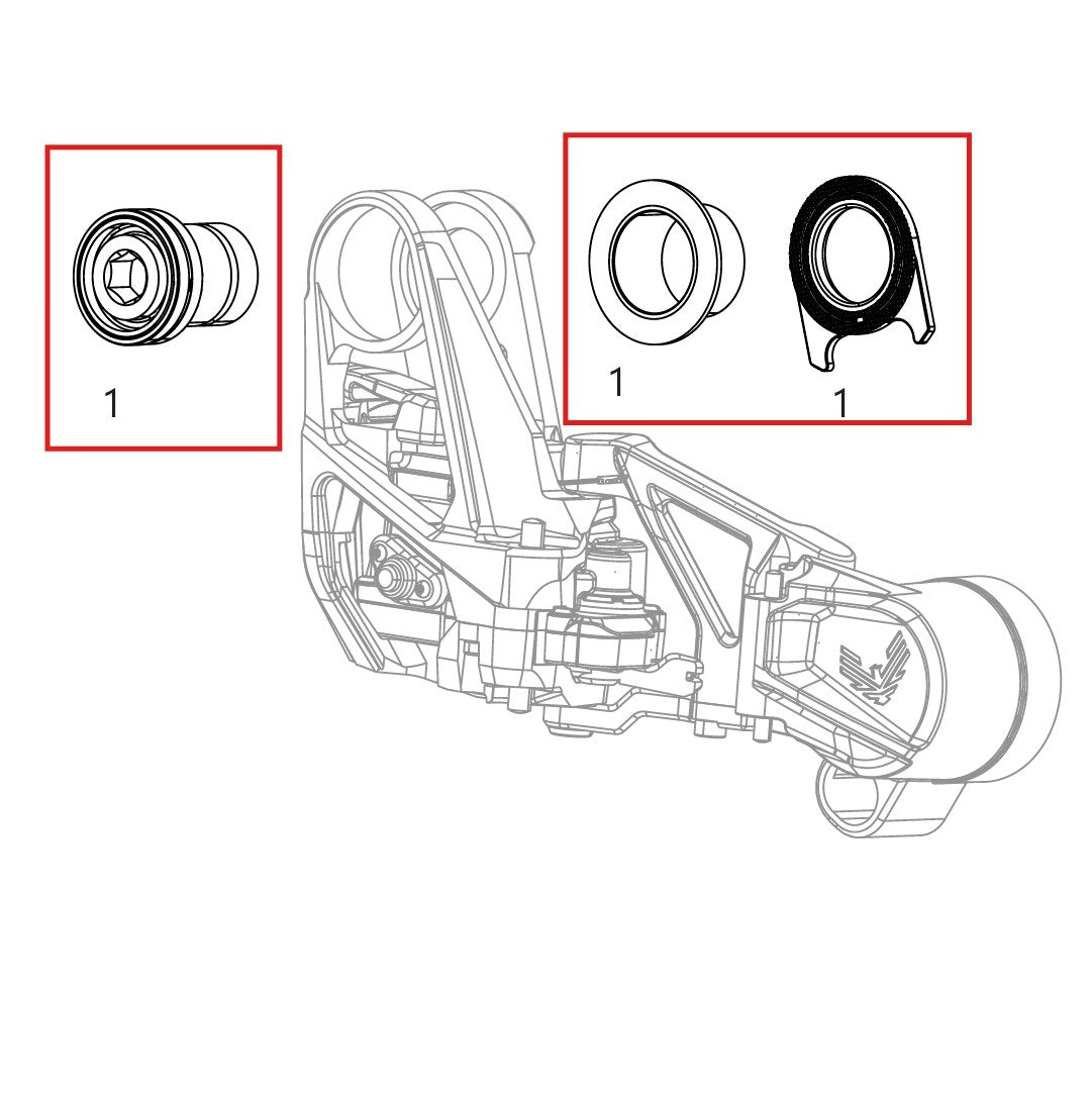 SRAM XX-SL T-TYPE EAGLE AXS -vaihteiston kiinnitysruuvisarja