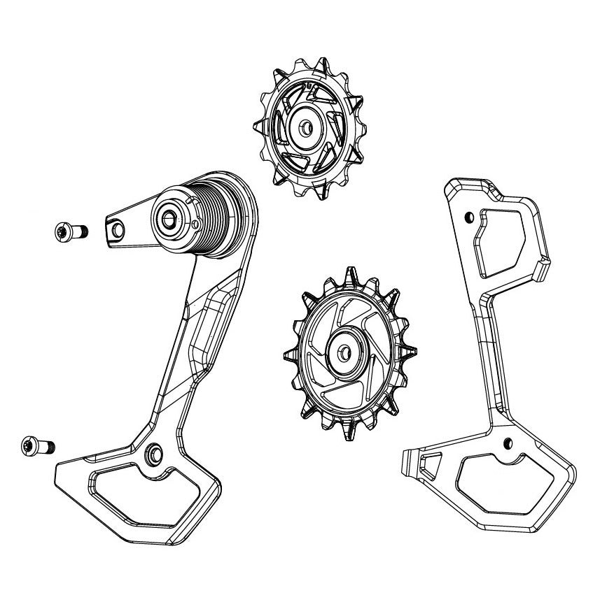 SRAM XX-SL T-TYPE EAGLE AXS -vaihteistohäkki ja pyörät