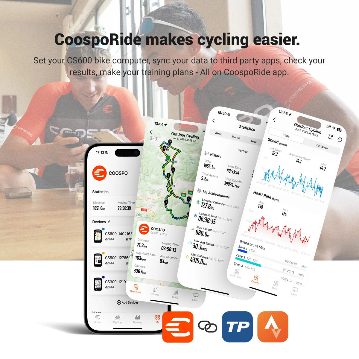 COOSPO CS600 GPS-pyörätietokone