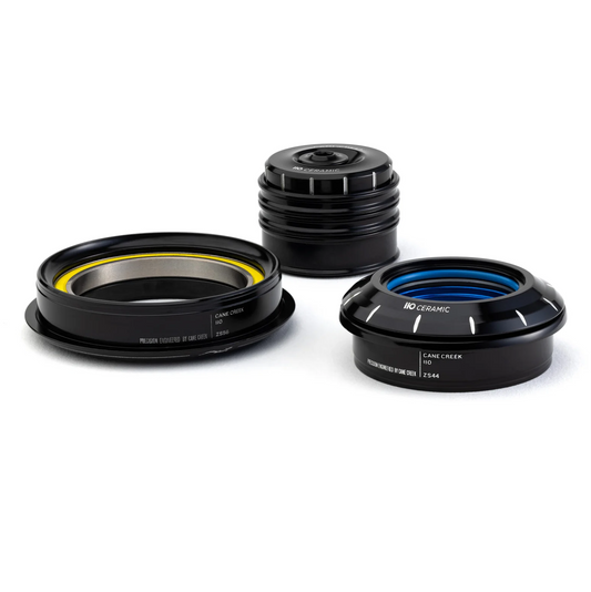 CANE CREEK 110 Keraaminen kapeneva jakopää, 1 1/8"-1.5", ZS44/28.6/H8 | ZS56/40, musta/ hopea