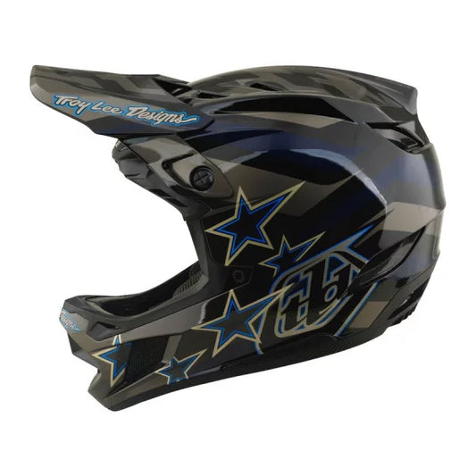 TROY LEE DESIGNS D4 COMPOSITE MIPS BURST -maastopyöräilykypärä musta/sininen