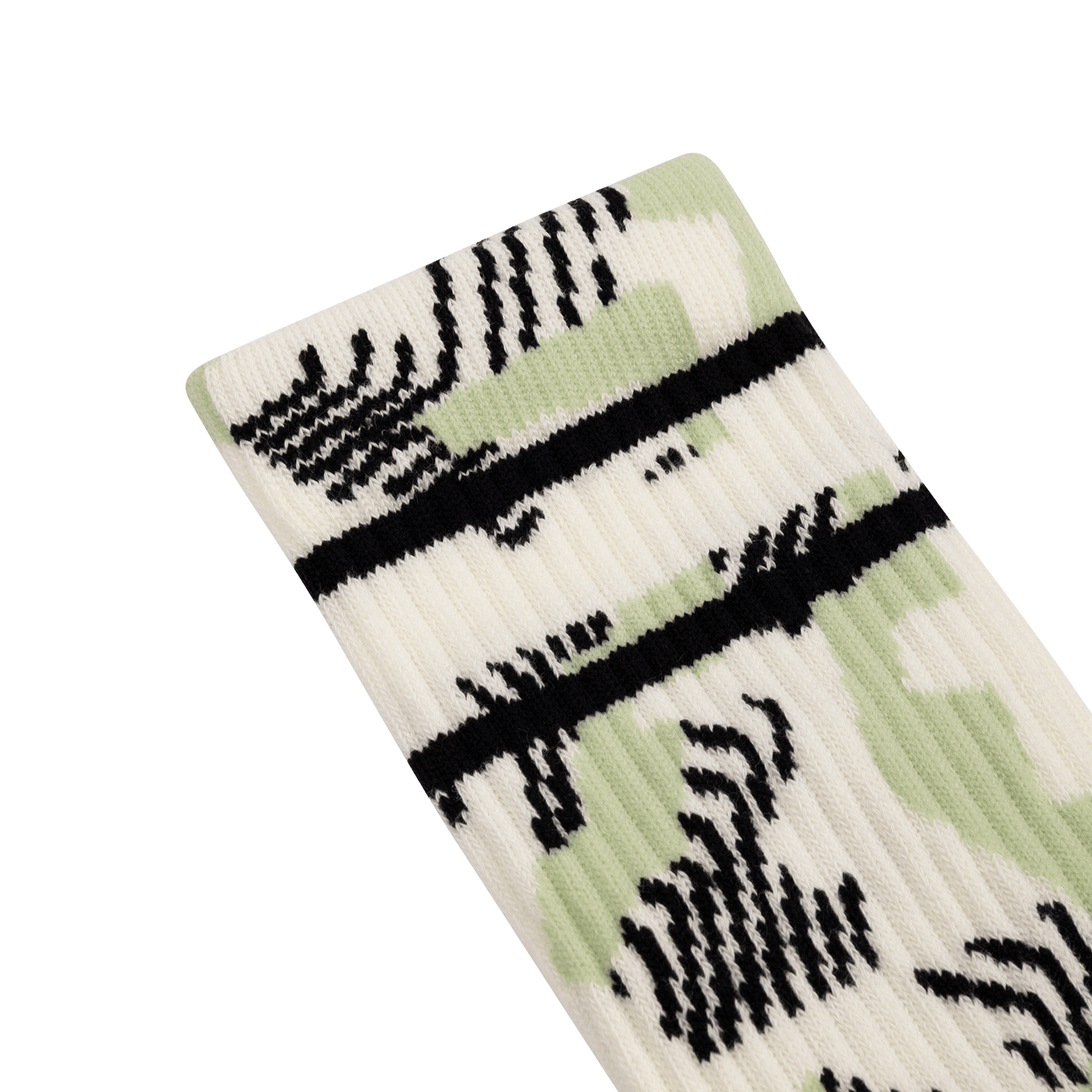 BURGTEC PATTERNED -sukat, valkoinen/vihreä