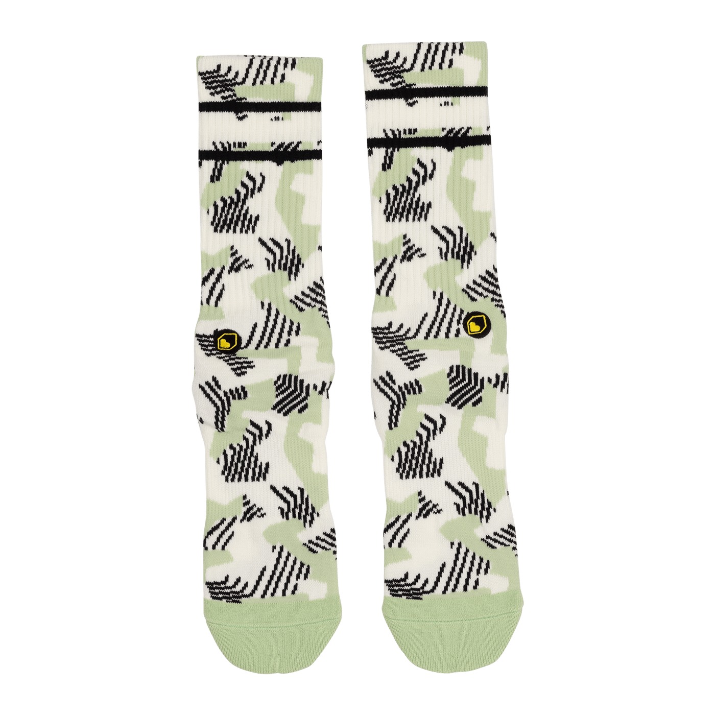 BURGTEC PATTERNED -sukat, valkoinen/vihreä