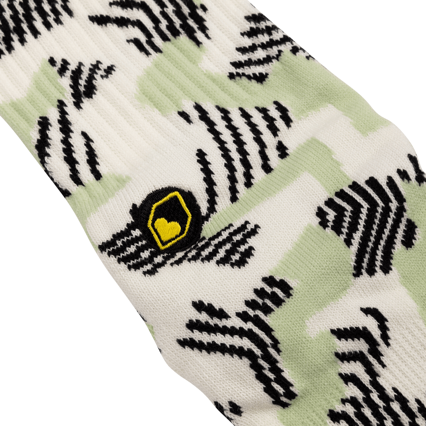 BURGTEC PATTERNED -sukat, valkoinen/vihreä