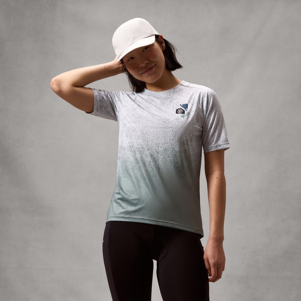 ENDURA SINGLETRACK PRINT TEE Naisten lyhythihainen trikoo Aero Sininen