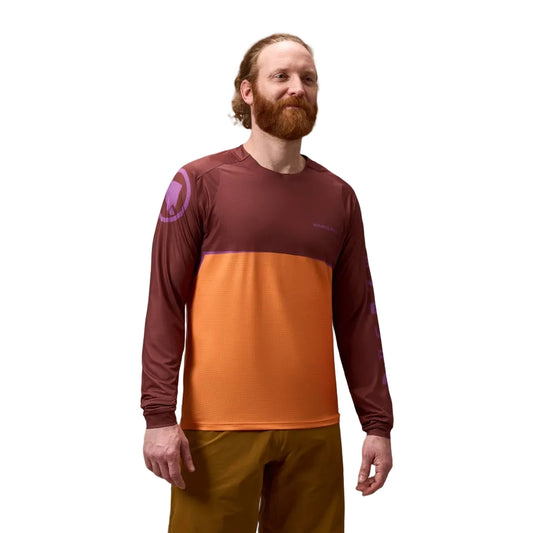 ENDURA SINGLETRACK CORE PRINTED Trikoo pitkähihainen End Orange