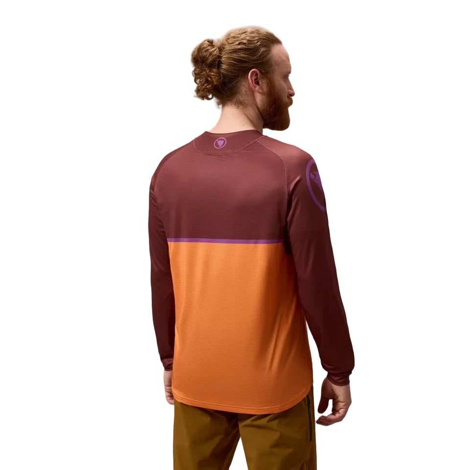 ENDURA SINGLETRACK CORE PRINTED Trikoo pitkähihainen End Orange