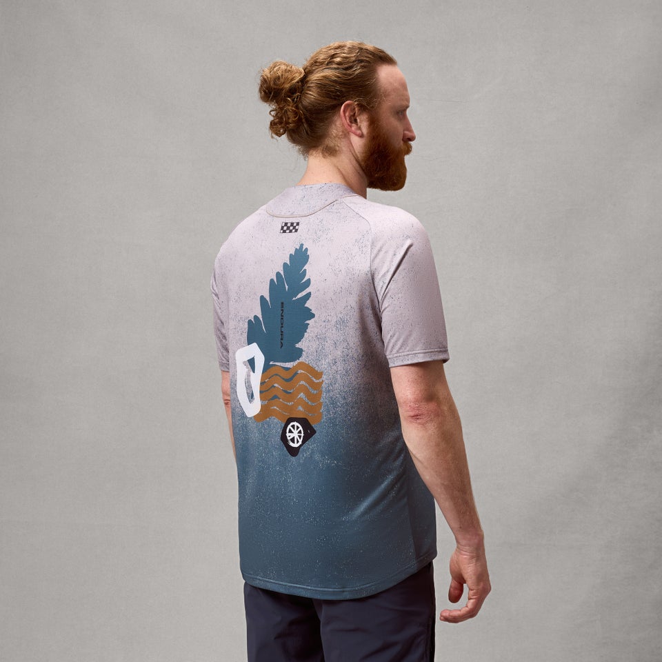 ENDURA SINGLETRACK PRINT Lyhythihainen Titanium Jersey Trikoo