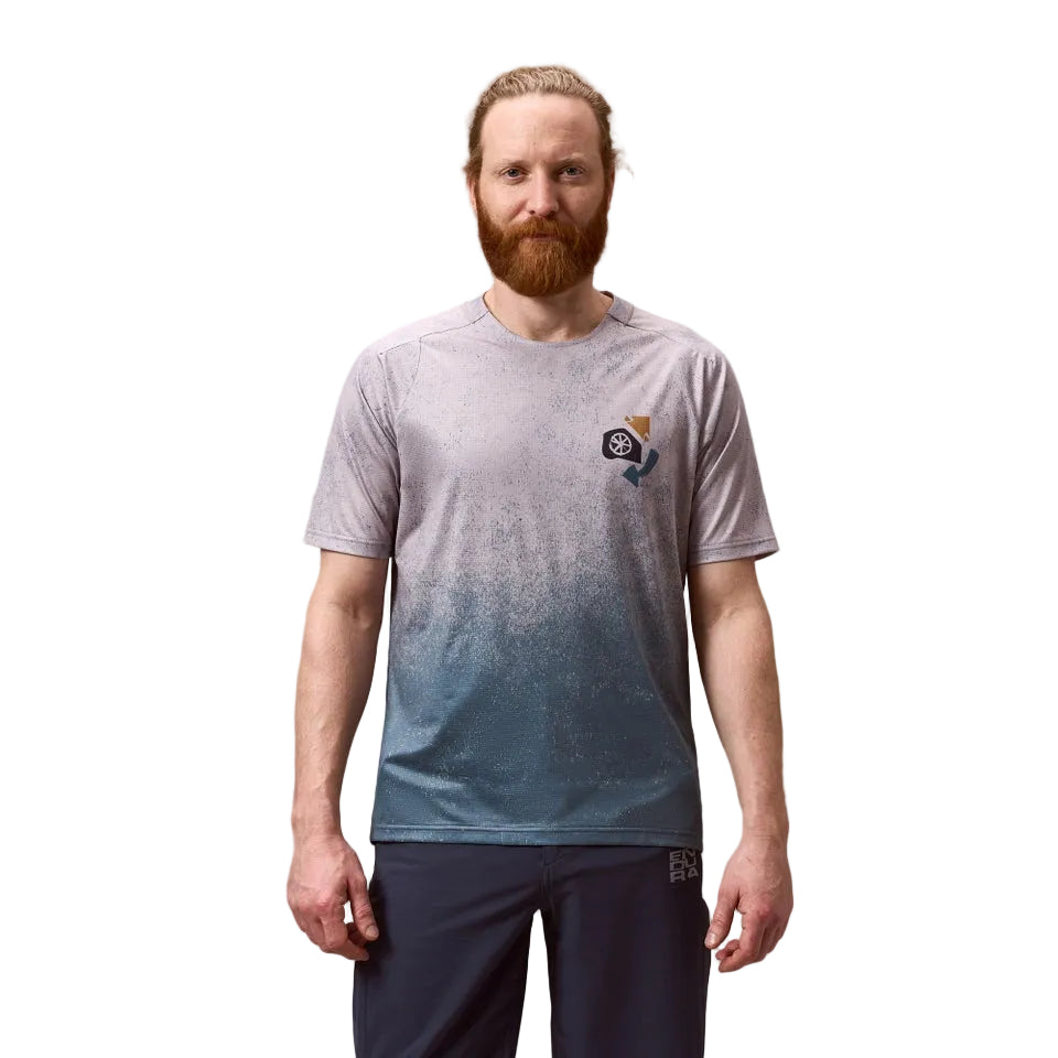 ENDURA SINGLETRACK PRINT Lyhythihainen Titanium Jersey Trikoo