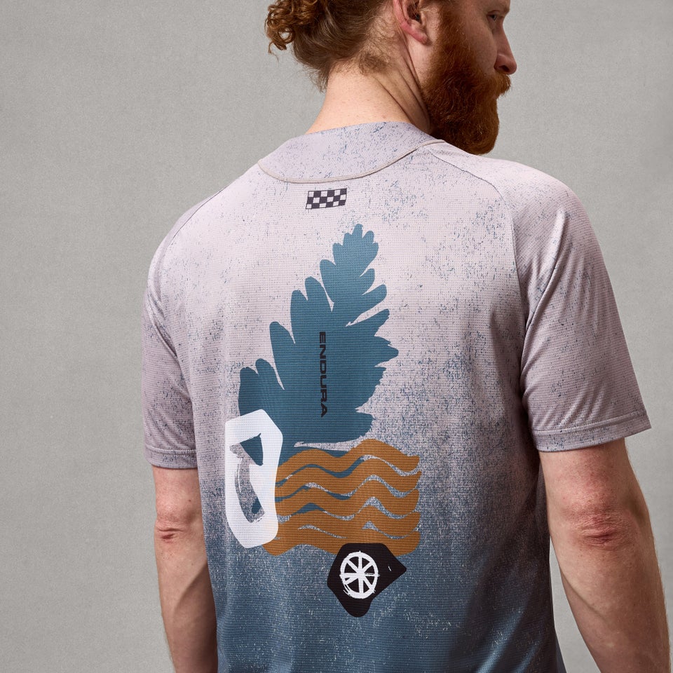 ENDURA SINGLETRACK PRINT Lyhythihainen Titanium Jersey Trikoo