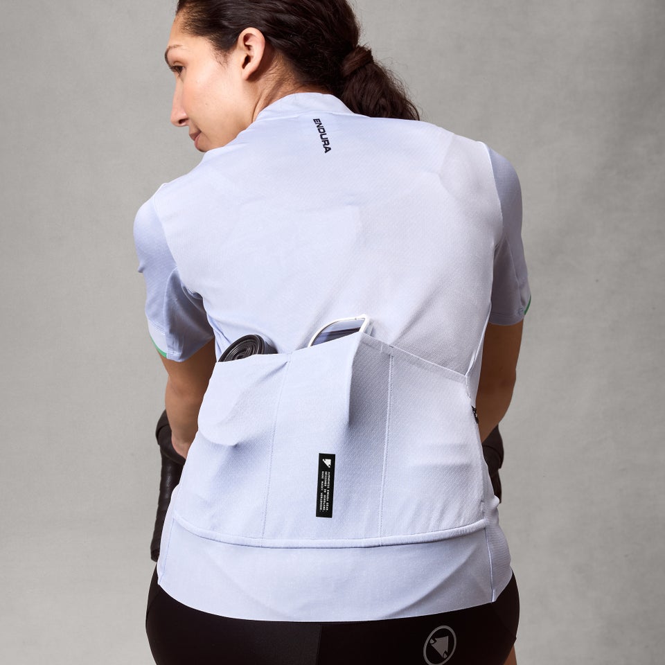 ENDURA FS260 PRINT Naisten lyhythihainen trikoo Aero Sininen