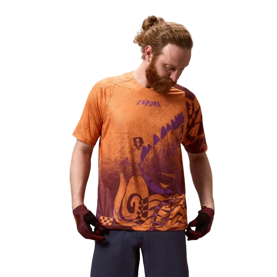 ENDURA SINGLETRACK PRINT lyhythihainen trikoo End Orange