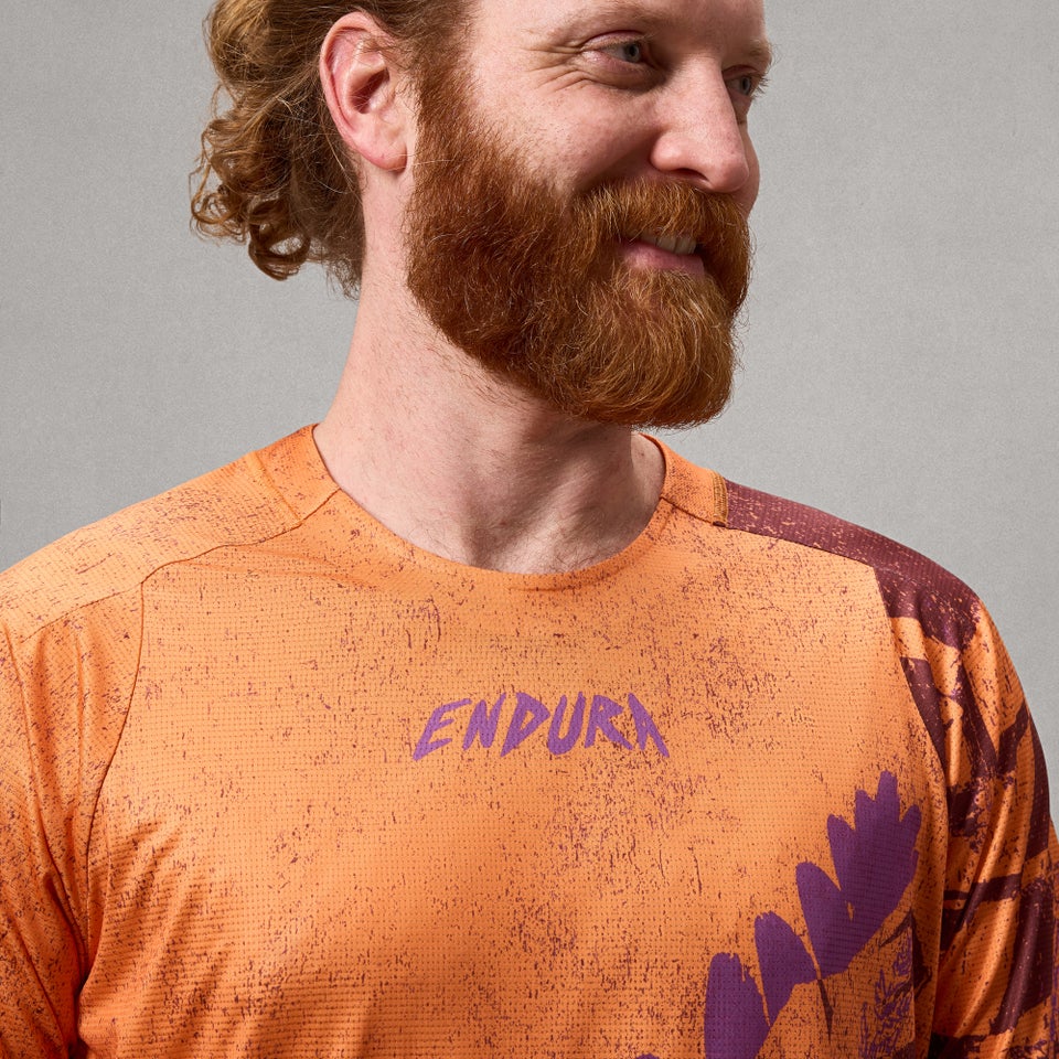 ENDURA SINGLETRACK PRINT lyhythihainen trikoo End Orange
