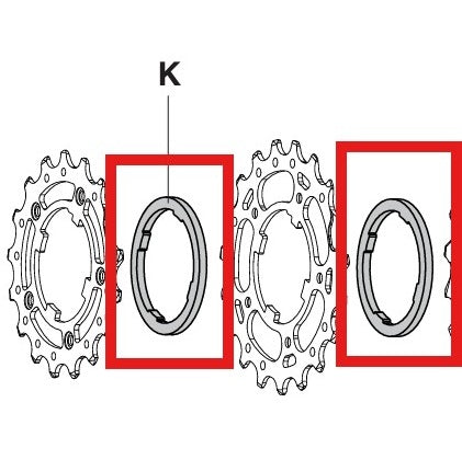 Kasetti 10V CAMPAGNOLO 2.55mm välikappale (2 kpl)