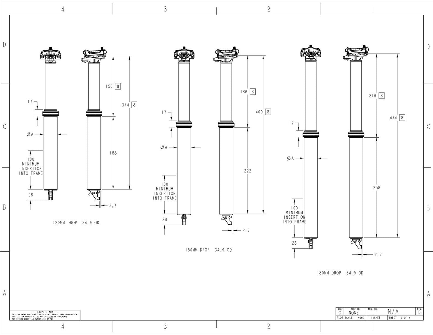 FOX RACING SHOX TRANSFER FACTORY 125mm teleskooppinen istuintuki