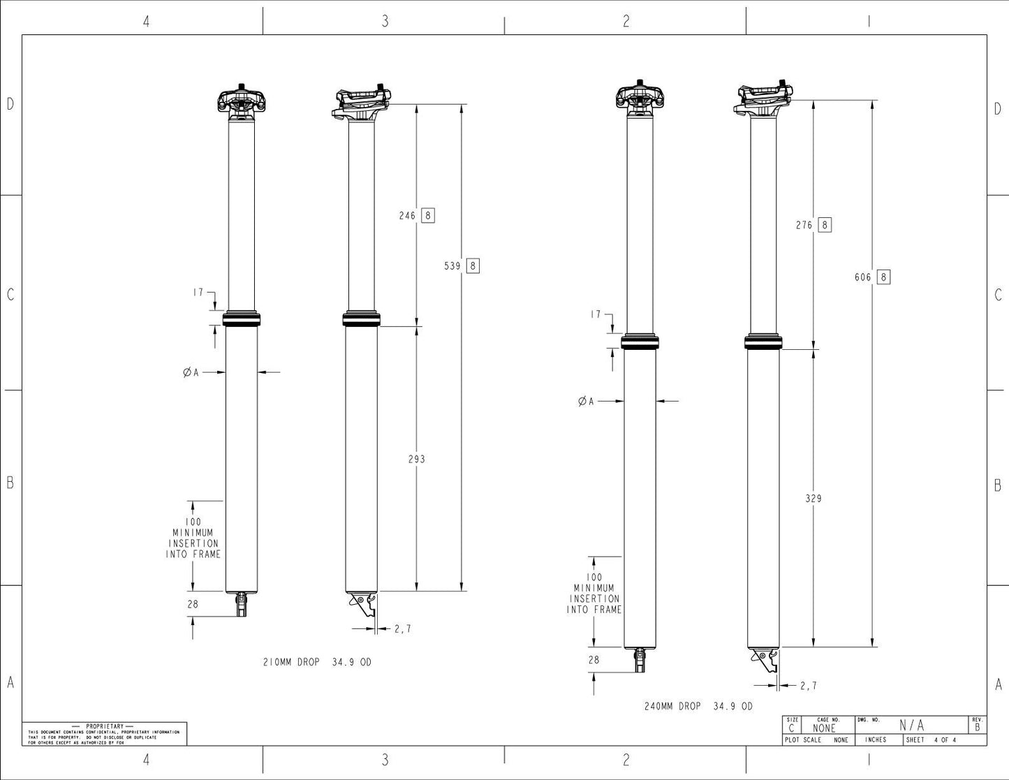 FOX RACING SHOX TRANSFER FACTORY 125mm teleskooppinen istuintuki