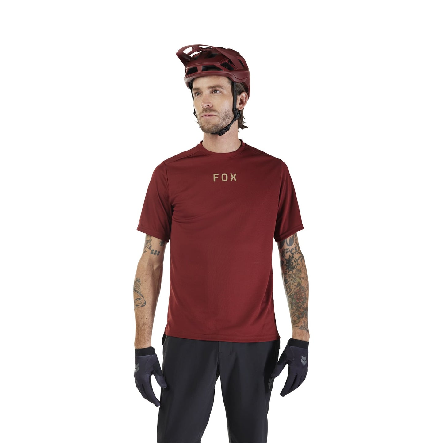 FOX RANGER WORDMARK lyhythihainen trikoo Bordeaux 2025