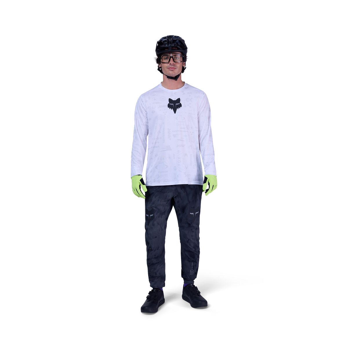 FOX RANGER LUNAR pitkähihainen trikoo Valkoinen/Keltainen - Erikoisversio