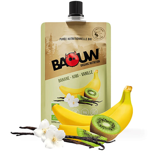 BAOUW Luomu Resepti Hedelmä Energia Sose Banaani/Kiwi/Vanilja (90g)