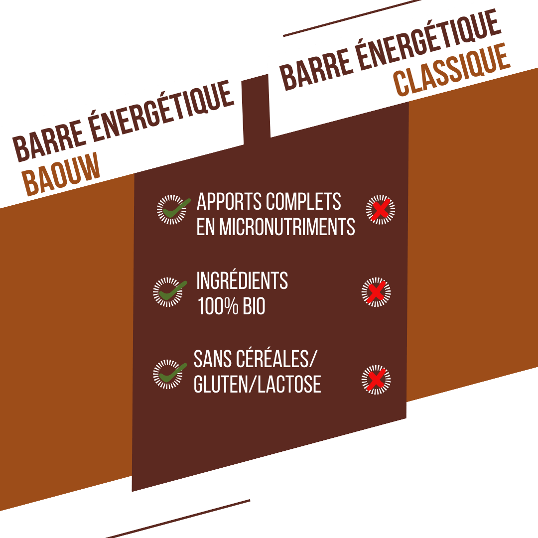 BAOUW ORGANIC EXTRA suklaa hasselpähkinä energiapatukka (50g)