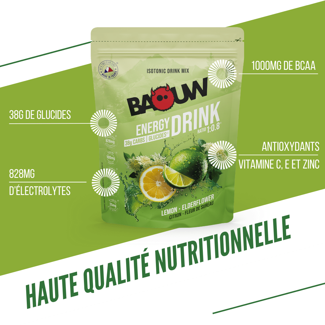 BAOUW ISOTONIC Energiajuoma (585g) Sitruuna-Herukkaa