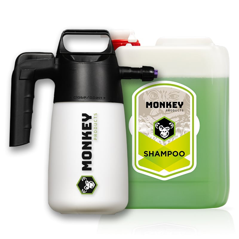 Ruiskutuslaite MONKEY'S SAUCE SUPER FOAM + 5L MONKEY SHAMPOO ORGANIC