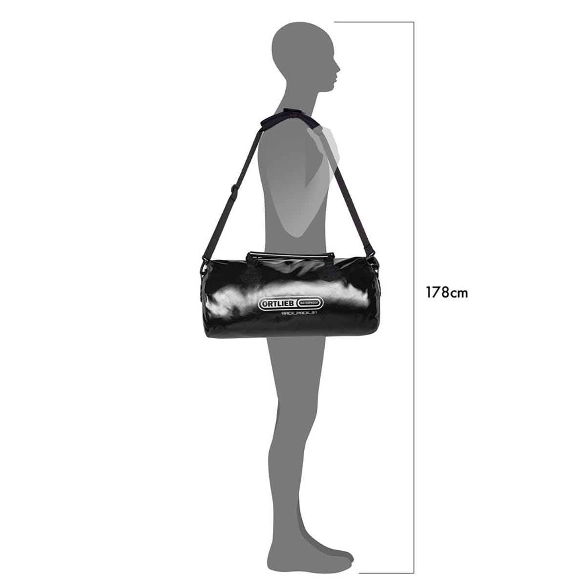 ORTLIEB RACK-PACK 31 L duffeli matkalaukku musta