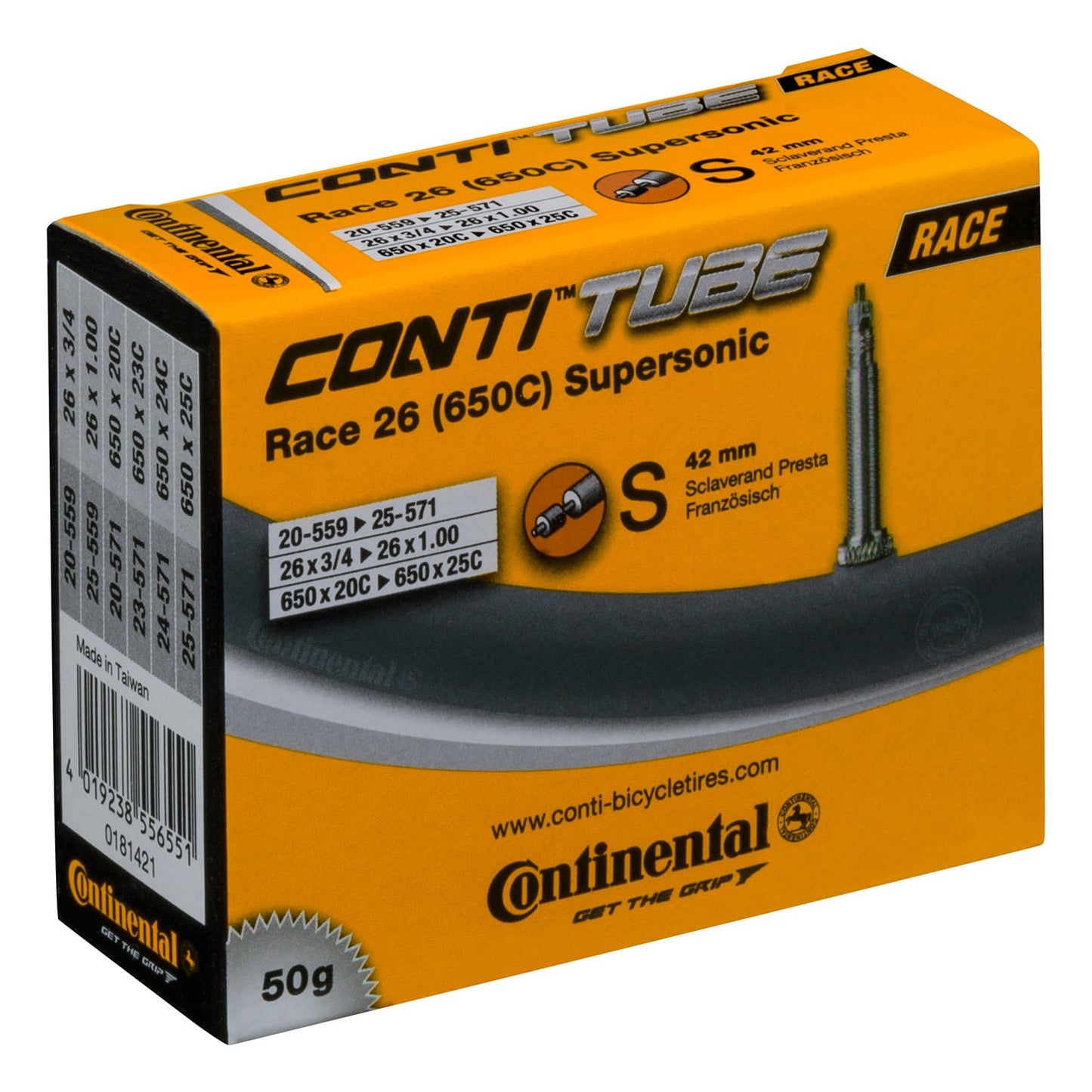 CONTINENTAL RACE SUPERSONIC Sisäputki 650x20/25c Presta-venttiili