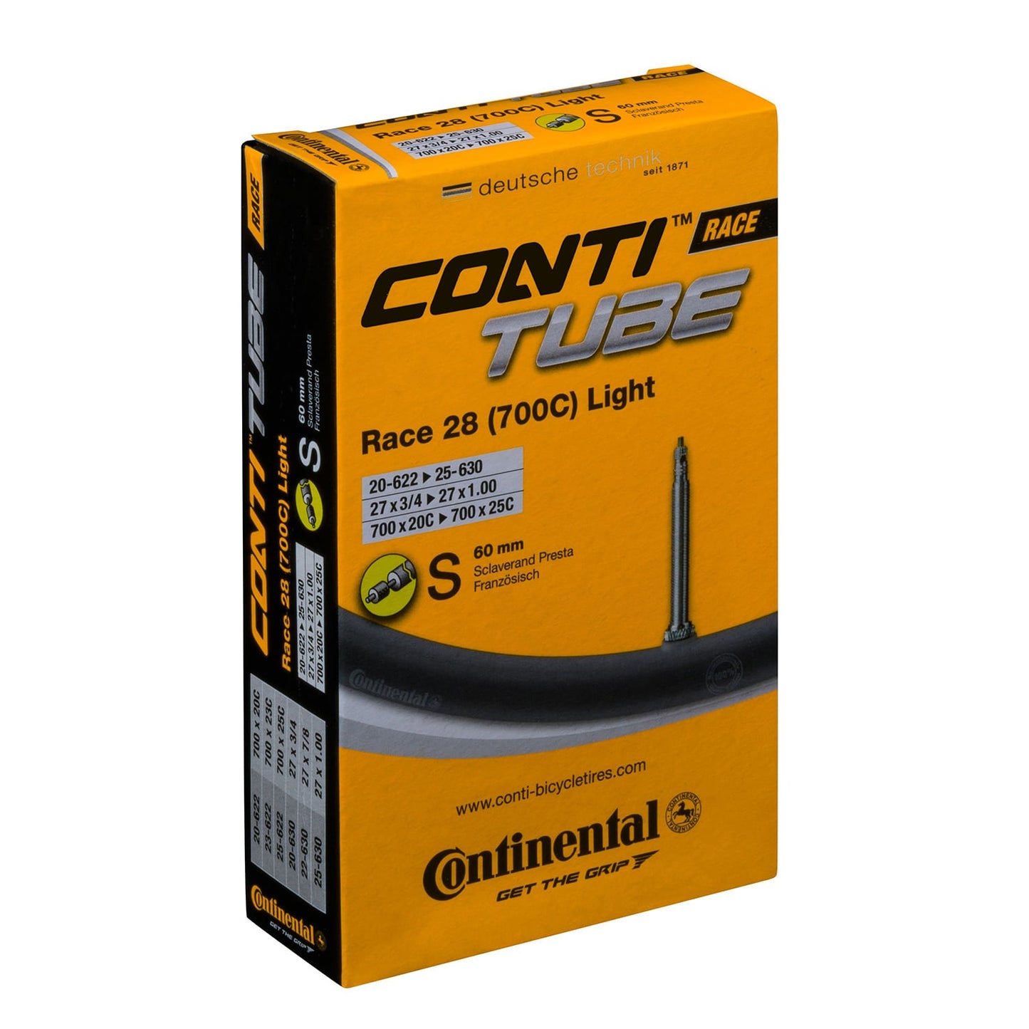 CONTINENTAL RACE LIGHT sisäkumi 700x20/25c Presta