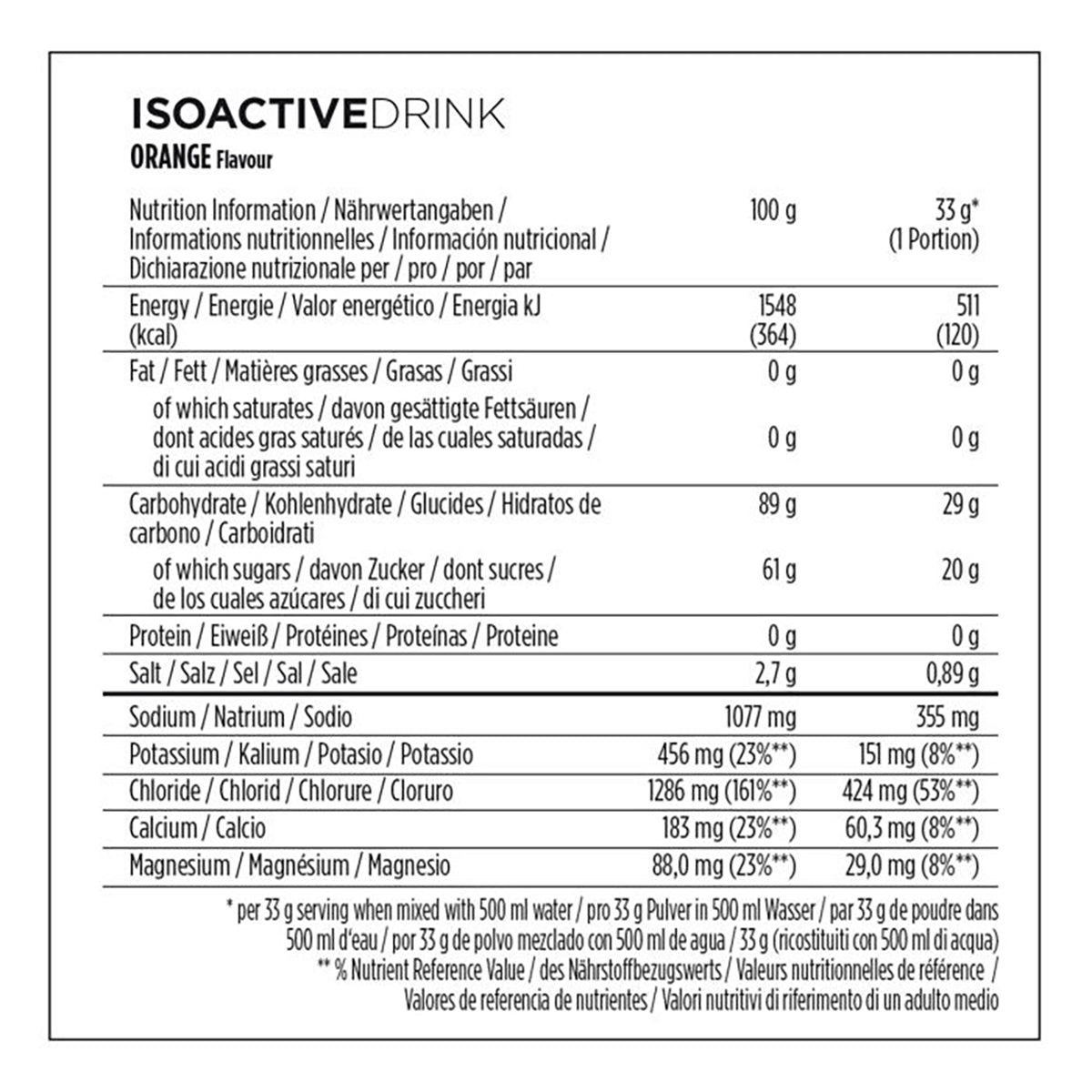 POWERBAR ISOACTIVE energiajuoma (1,3 kg) Oranssi (1,3 kg)