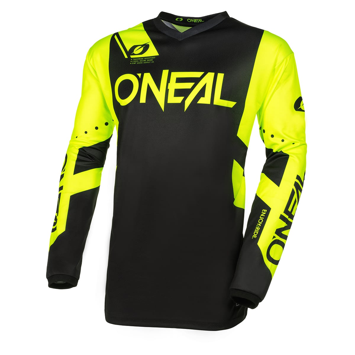 O'NEAL ELEMENT RACEWEAR Trikoo Musta/Fluoresoiva keltainen