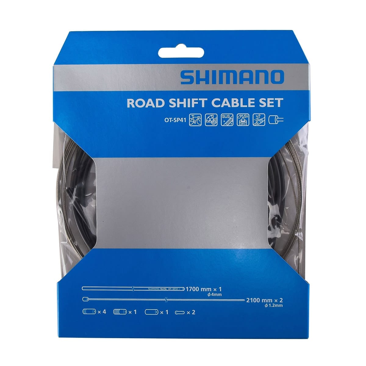 Kit de Câbles et Gaines de Dérailleur SHIMANO SP41 Inox