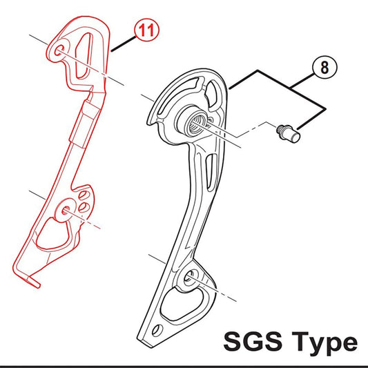 Chape de Dérailleur Arrière Interne Longue SHIMANO XTR RD-M980-SGS