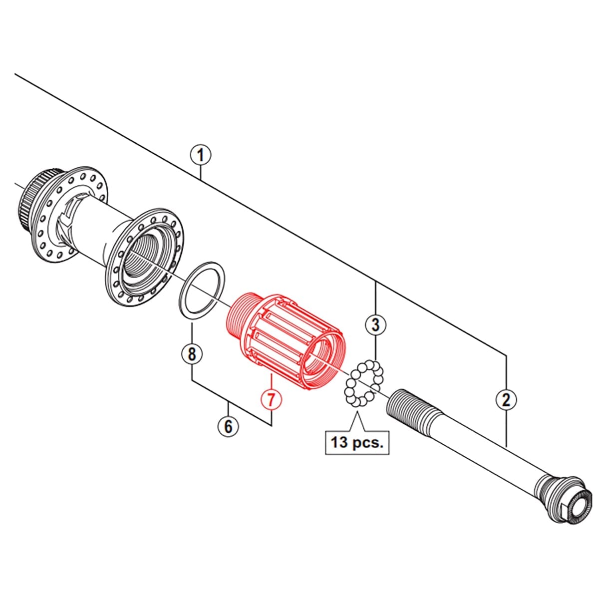 Corps de Roue Libre VTT SHIMANO ZEE #Y3TS98070