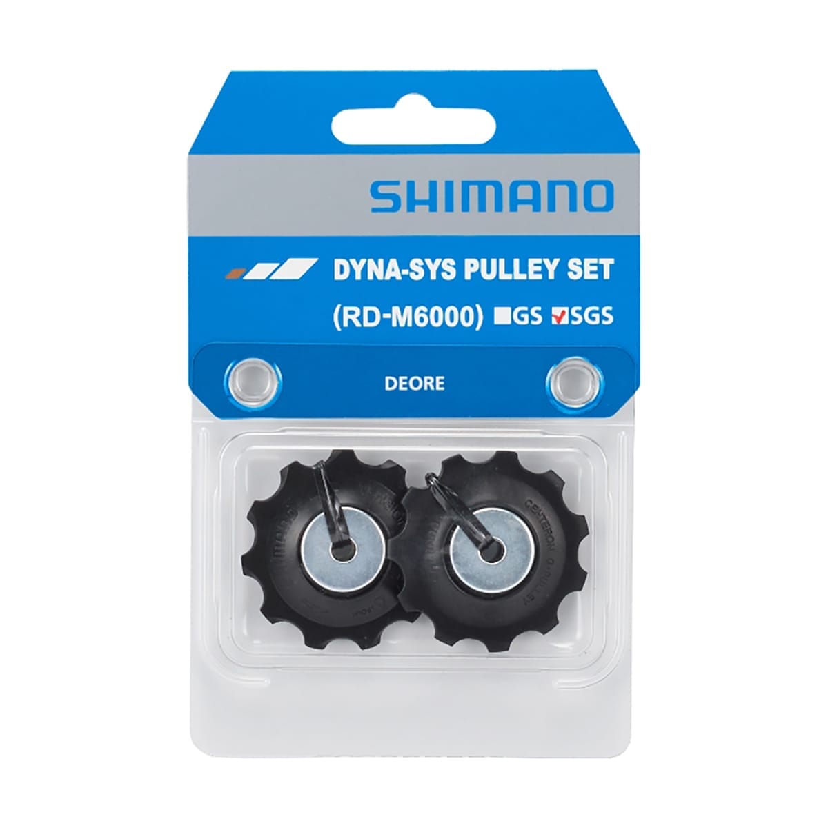 Galets de Dérailleur Arrière 10V SHIMANO DEORE M6000 pour Chape Longue #Y3E498020 Noir