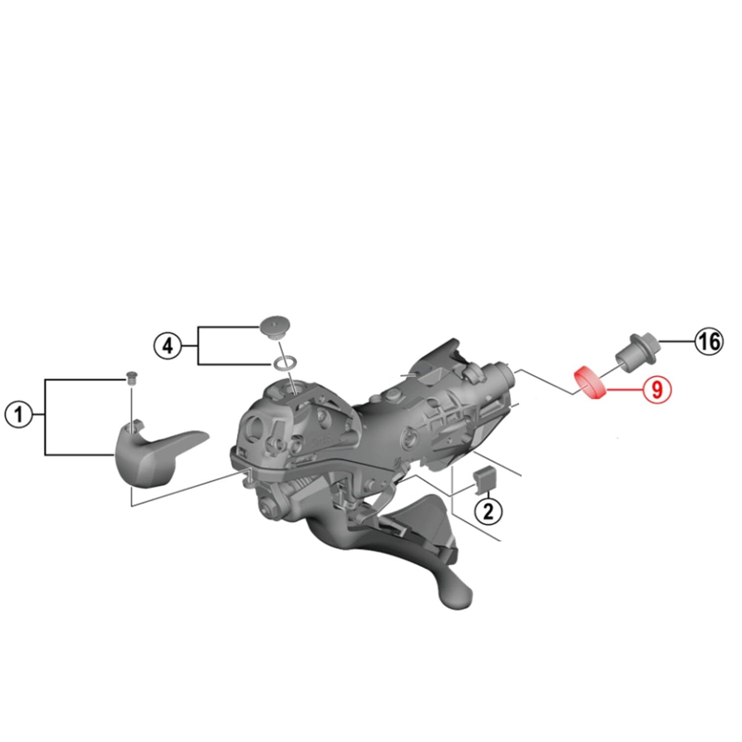 Bague Support d'Ecrou de Fixation Durite pour Levier SHIMANO Route #Y0C514000