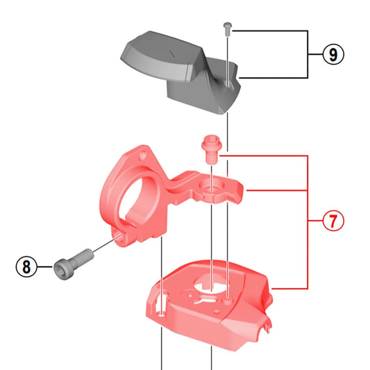 Capot pour Commande de Vitesse à Indicateur SHIMANO SLX M7000 Gauche #Y06N98050