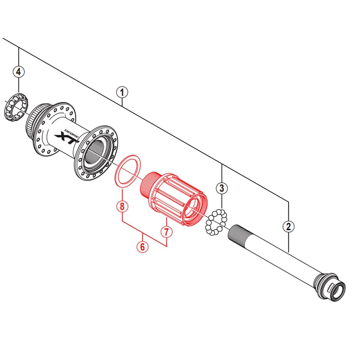 Corps de Roue Libre VTT SHIMANO XT FH-M788 / SAINT M820 #Y3TH98050