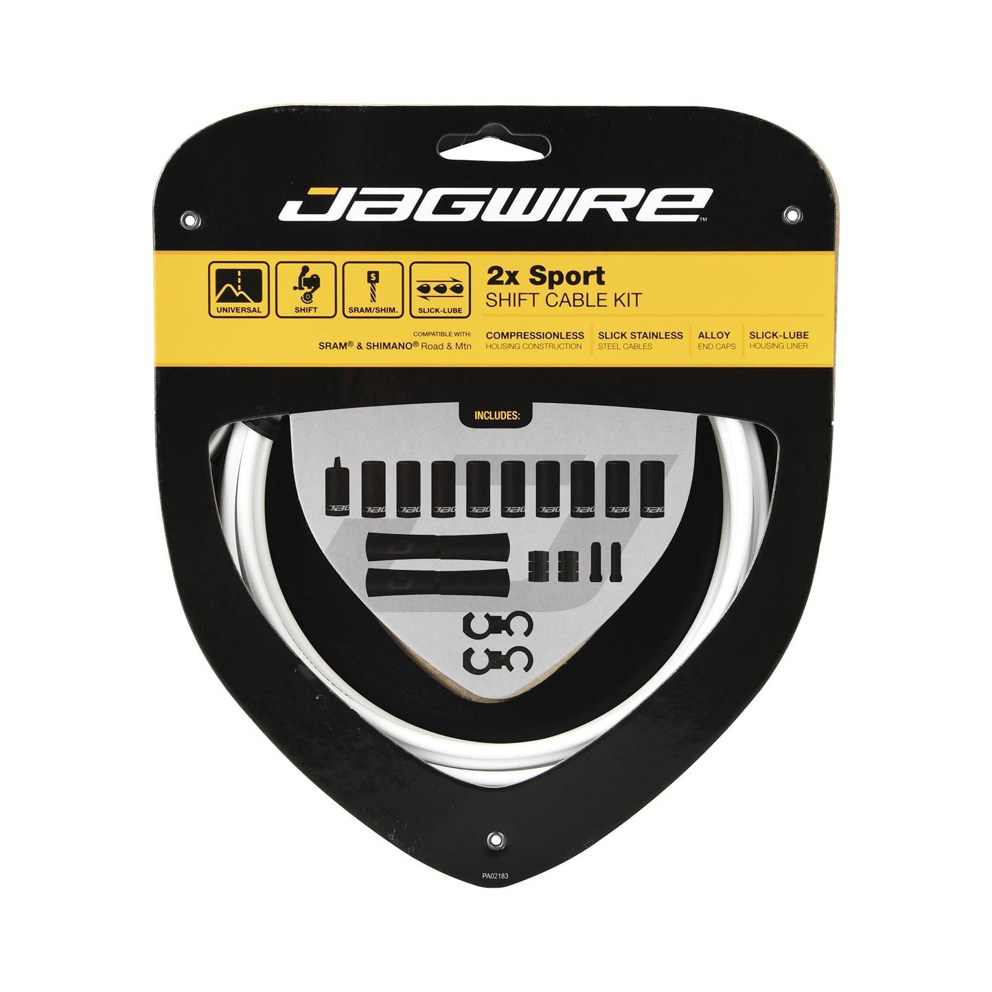 Kit de Câbles et Gaines de Dérailleur JAGWIRE SPORT SHIFT 2X Blanc