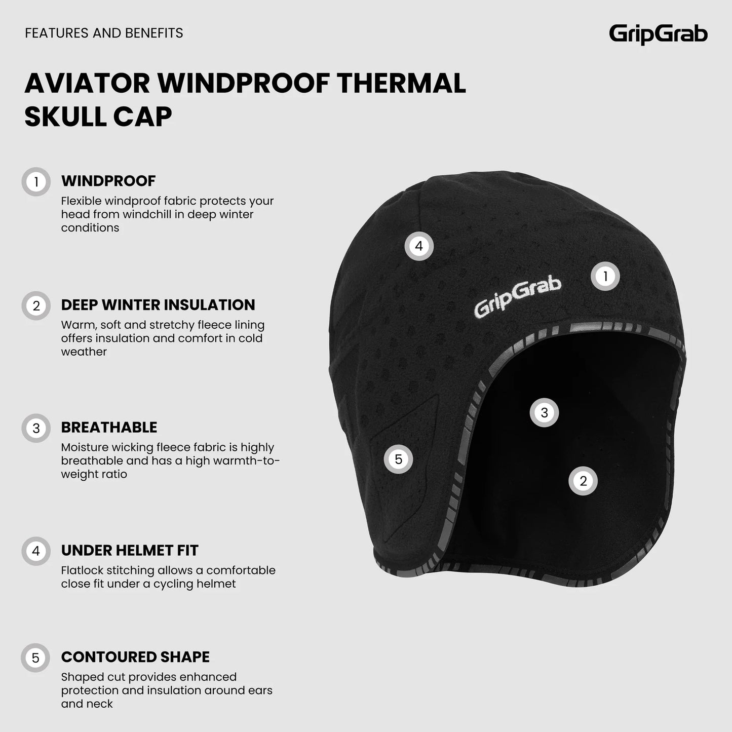 GRIPGRAB AVIATOR DEEPWINTER pipo musta