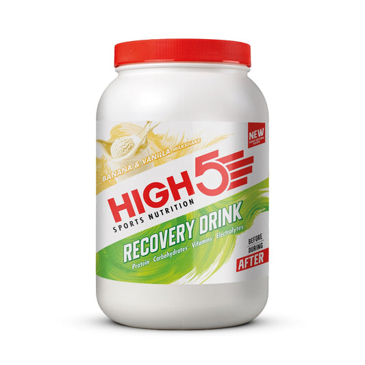Elpymisjuoma HIGH5 RECOVERY DRINK (1.6kg) Banaani Vanilja Milkshake (banaani)