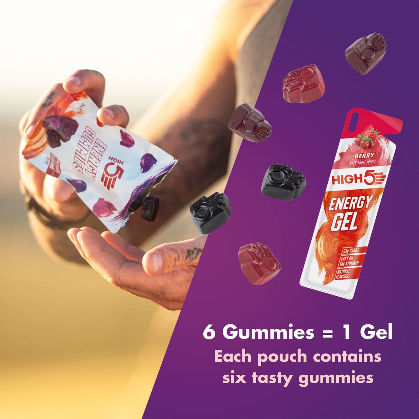 High5 TA Energy-purukumi Hedelmät Punainen