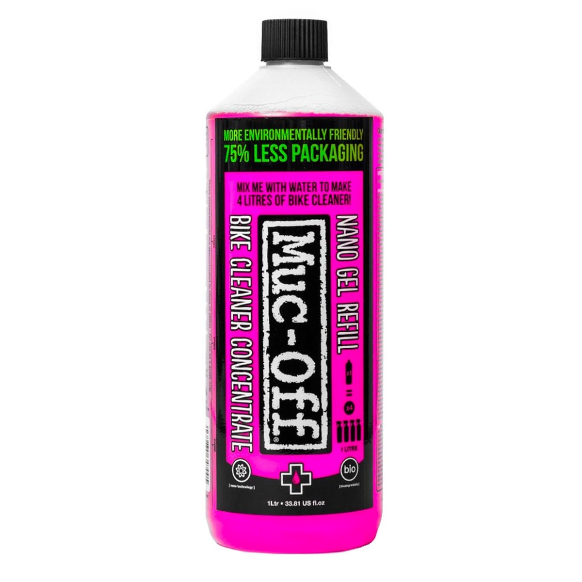 Recharge Concentrée de Nettoyant Vélo MUC-OFF NANO GEL CONCENTRATE (1 L pour 4 L)