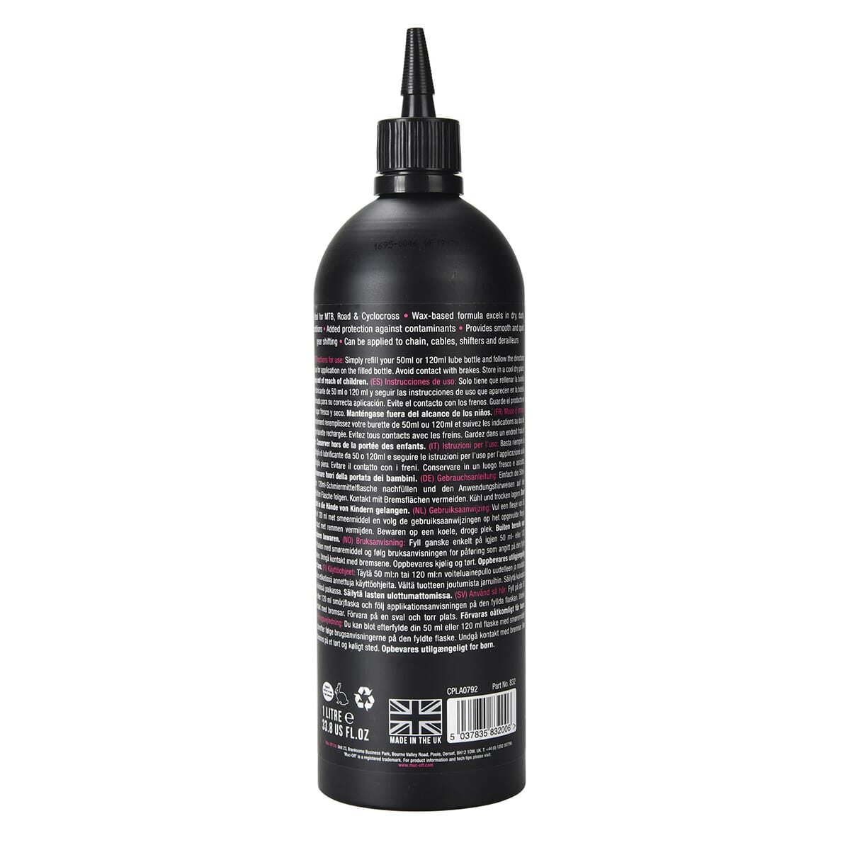 Lubrifiant MUC-OFF DRY LUB - Conditions Sèches (1 L)